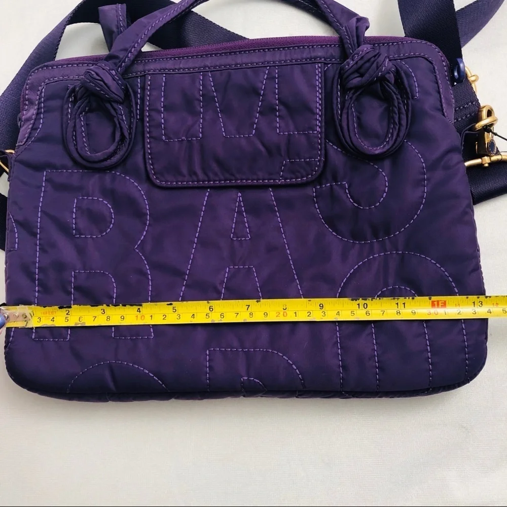 Marc by Marc Jacobs purple laptop tablet bag with adjustable removable strap